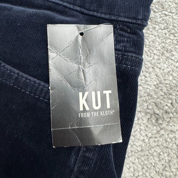 Kut From The Cloth Diana Skinny Corduroy Pants Womens 10 Navy Blue Straight NWT - Picture 5 of 16